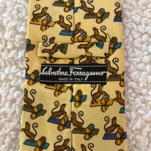 Leopard Print Yellow Tie